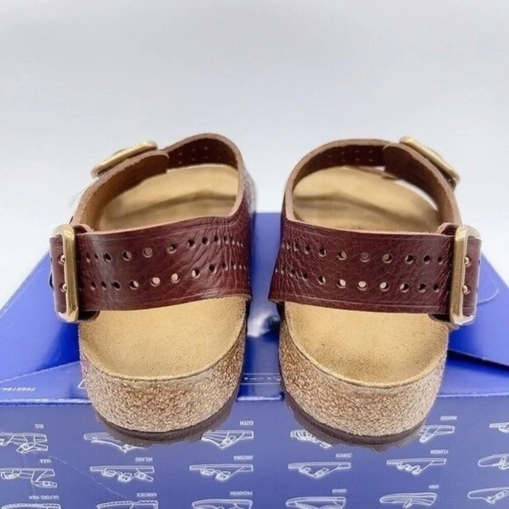 Birkenstock Milano Grip Bold Gap Roast Vintage Leather Mens EU 46 US 13- 13.5 W